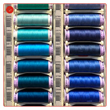Laden Sie das Bild in den Galerie-Viewer, Nähgarn Baumwolle 150m BLAU GRÜN BEIGE BRAUN GRAU