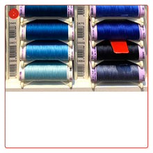 Laden Sie das Bild in den Galerie-Viewer, Nähgarn Baumwolle 150m BLAU GRÜN BEIGE BRAUN GRAU